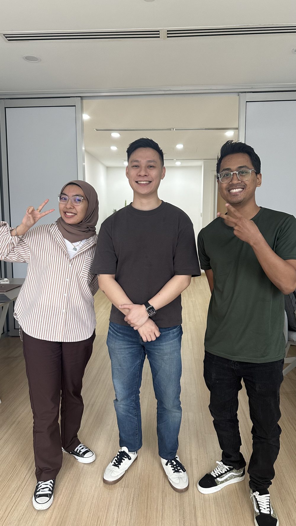OnceMore Digital team members together at the office between client meetings